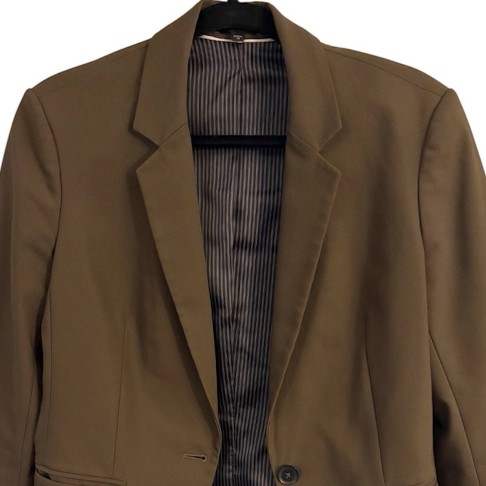 Express Blazer Olive Green Brown Size 10 - Picture 2 of 11